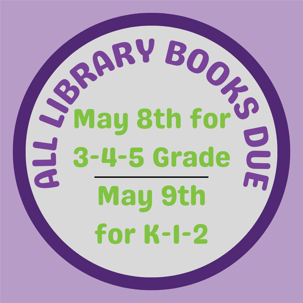  Library Books Due by May 8